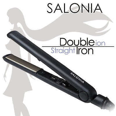 【正規品】サロニア ストレートヘアーアイロン SL,004S プレートサイズ24mm 海外対応 ダブルイオン ヘアアイロン SALONIA