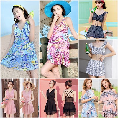 Qoo10 レディース水着 スイムウェア 体型カバー レディース服