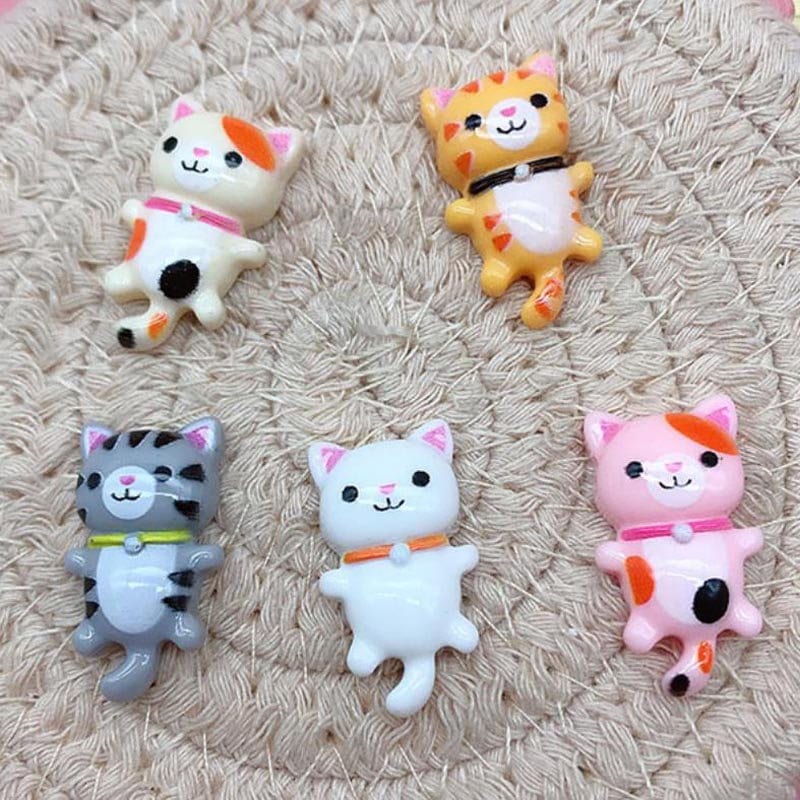 Qoo10] 猫ちゃんアクリルパーツ 3個アソート販売