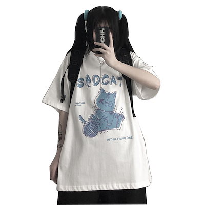 Qoo10 病みかわいい 原宿系 可愛い Tシャツ レディース服