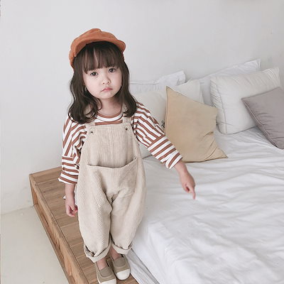 Qoo10 秋の韓国子供服 女の子のコーデュロイのオ ベビー マタニティ
