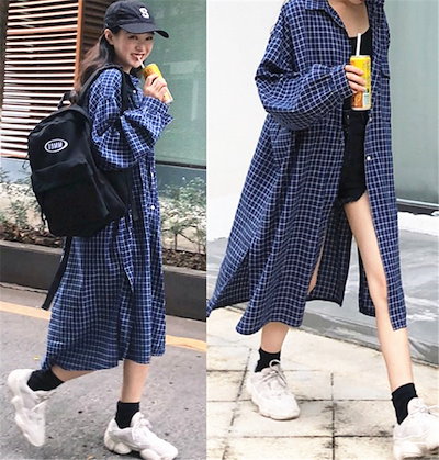 Qoo10 秋新作レディースワンピース シャツワンピ レディース服