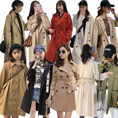 Qoo10 トレンチコート コート レディース服