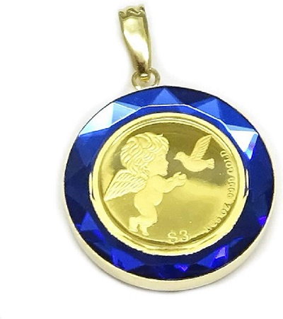 34 割引新作揃え 純金ツバルエンジェル 25oz強化ガラス入りペンダントトップコインジュエリー アクセサリー ジュエリー 腕時計 アクセサリー Coyoterungolf Com