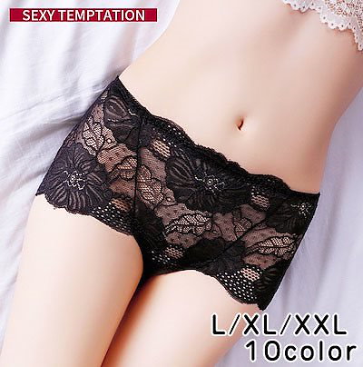 Qoo10 綺麗な花柄レースショーツ 3枚セット 6 下着 レッグウェア