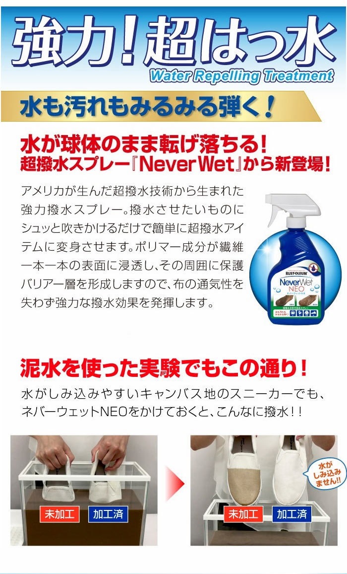 Qoo10 訳あり 箱破損特価 スキー スノーボード ウェア Never Wet Neo ネバーウェットネオ 超はっ水 防水スプレー 撥水 スプレー 撥水 スプレー 防水 防汚 防錆 撥油 シミ Diy 送