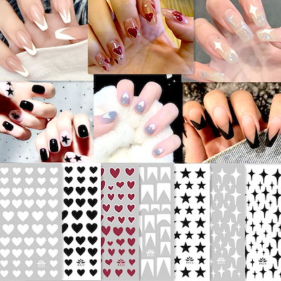 Qoo10 貼るだけジェルネイルシールフレンチシール ネイル