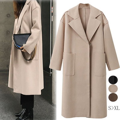 Qoo10 超人気 女性服 チェスターコート ロング レディース服