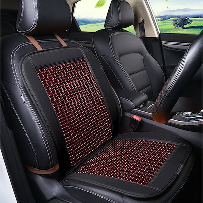 Qoo10 車 シートカバー ウッドビーズ 車用 内 カー用品