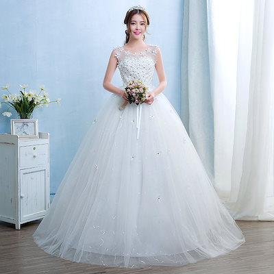 Qoo10 送料無料ウェディングドレス 安い 結婚式 レディース服