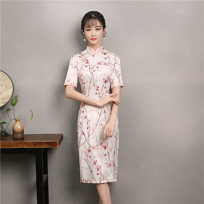 Qoo10 チャイナドレス ワンピース レディース服