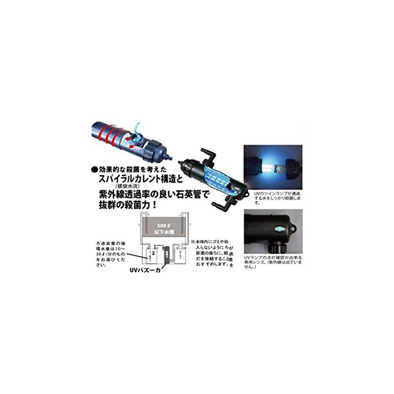 質屋 通販 送料無料 0l1ｔ前後の水槽用濾過槽 ゼンスイ Uvバズーカ Uv殺菌灯 ブランド買蔵 Aceyourmath Ae