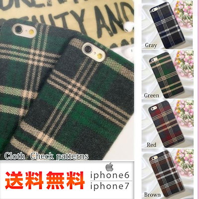 Qoo10 送料無料 Plaid Cloth I スマホケース