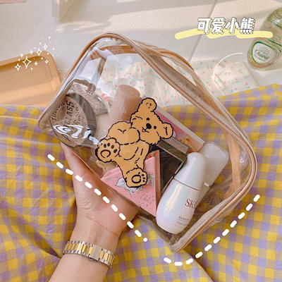 Qoo10 透明ポーチ 化粧品バッグ 大容量 かわい バッグ 雑貨