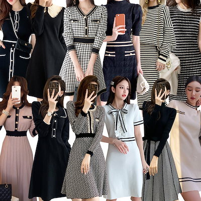 Qoo10 ニットワンピース レディース服