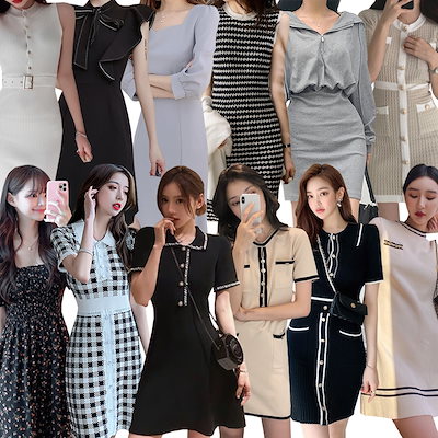 Qoo10 ニットワンピース レディース服