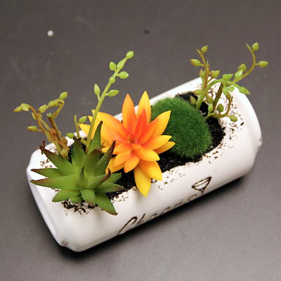 期間限定お試し価格 花 陶器花瓶付き人工多肉植物人工観葉植物フェイクグリーン観葉植物室内用フェイクインテリア造 Sjemenarna Net