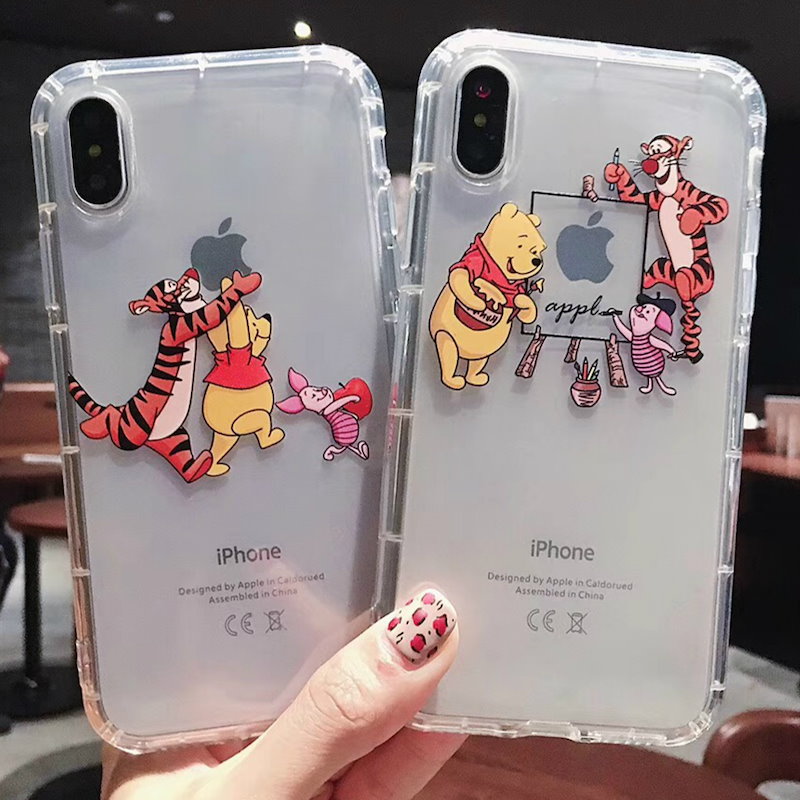 Qoo10 韓国くまのプーさんシンプルかわいい透明携帯ケースiphone11ケースiphone Xs Max Xrケースiphonexケース Iphone7ケースiphoneケースiphone8ケース8plus 6