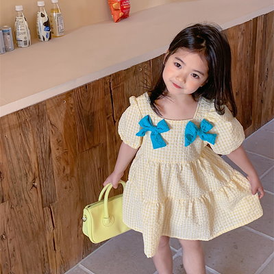 激安アウトレット 女の子ファッション 韓国のファッション女の子子供服クールでレジャー甘くてかわいいパフスリーブプリンセスドレス9g44 Www Assy Tech