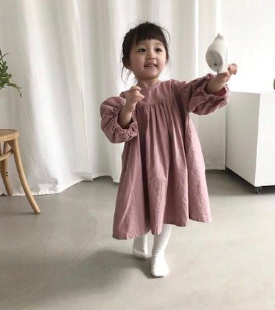 Qoo10 韓国の子供服秋の新しい女の子の服綿と麻の ベビー マタニティ