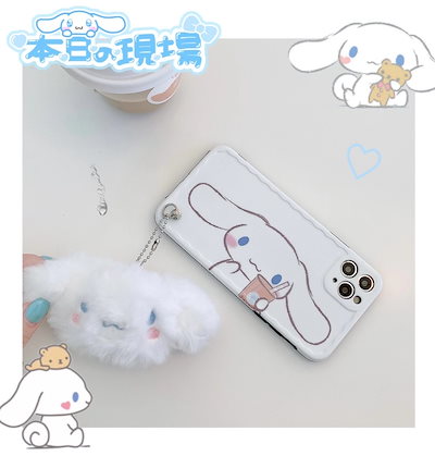 Qoo10 韓国シナモロールぬいぐるみシンプルかわい スマホケース 保護フィルム