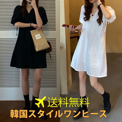 Qoo10 韓国デイリーファッションミニワンピース レディース服