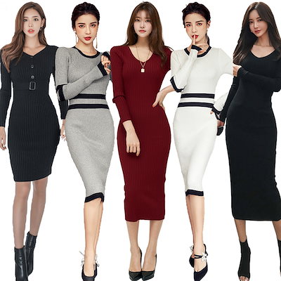 Qoo10 韓国ファッション冬服 ワンピース レディ レディース服