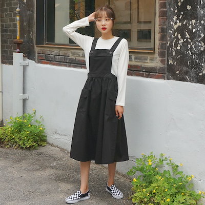 Qoo10 メカアバンサスペンダーワンピース レディース服