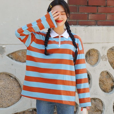 Qoo10 韓国ファッション 送料無料 綿あめ配色 レディース服