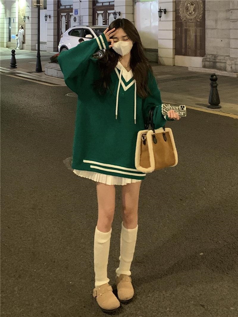Qoo10 韓国ファッション Jk制服カーディガン