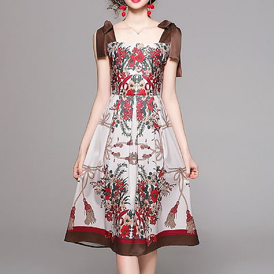 Qoo10 韓国ファッション22春夏花柄ワンピー レディース服
