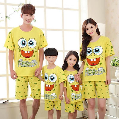 Qoo10 韓国人気ペアパジャマ スポンジボブパジャ レディース服