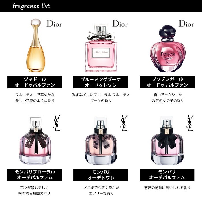 Qoo10 香りのお試し持ち歩きに最適 レディース 人気 ブランド アトマイザー 選べる3本セット 各1 5ml 香水 メール便送料無料