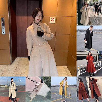 Qoo10 高品質ウール コート韓国ファッションアウ レディース服