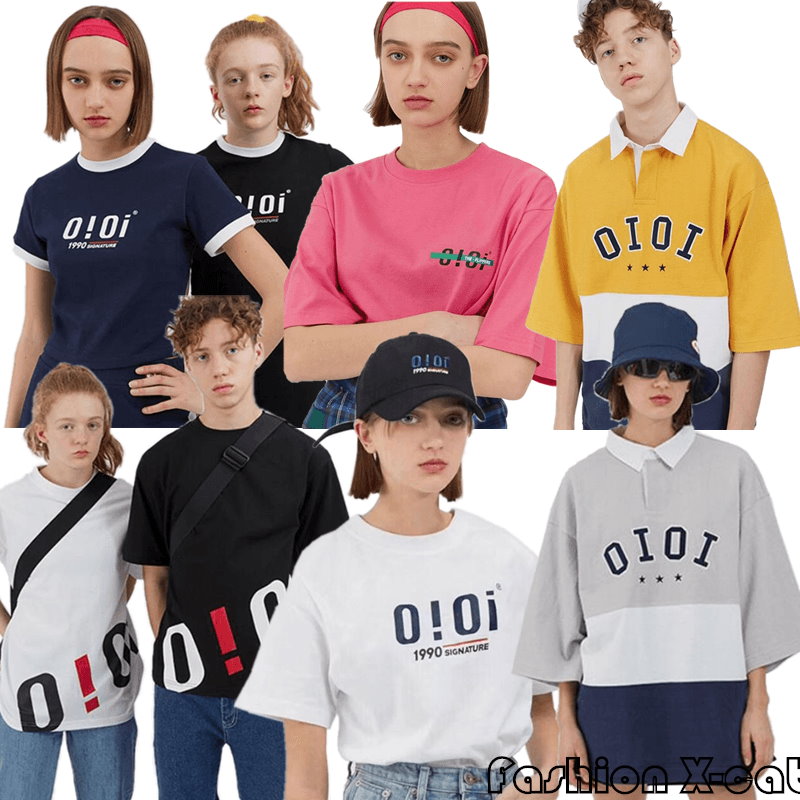 Qoo10 高品質 低価格 韓国ファッション Tシャツ Ins 大人気 可愛い ブラウス パーカー 男女兼用 カップルtシャツ O Oi Logo半袖tシャツのカップル 可愛いプリント ワンピース