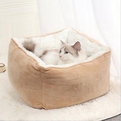 Qoo10 高級犬用ベッド猫用ベッドクッションラウン ペット