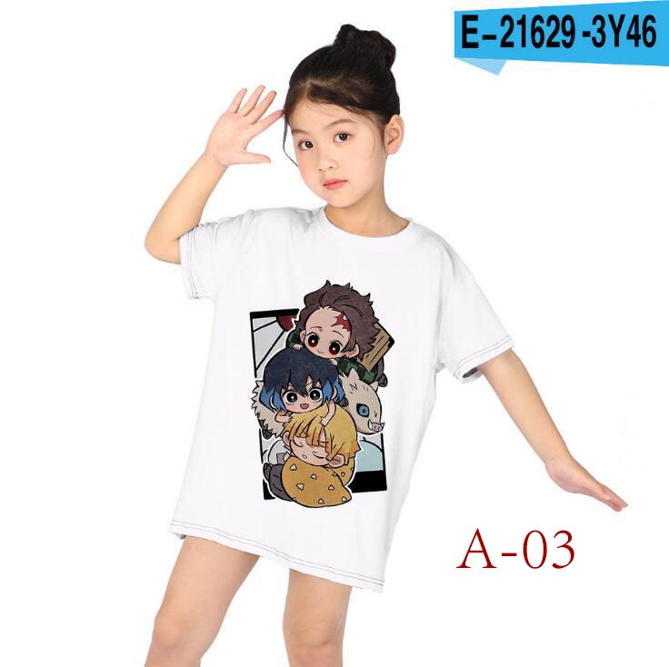 Qoo10 鬼滅の刃風 Tシャツ 子供 キッズ かわいい 夏服 アニメ プリント 半袖 男の子 女の子 男女兼用 柔らかい イベント 衣装 誕生日 プレゼント ラウンドネック ミドル丈tシャツ 子供 キャラクター