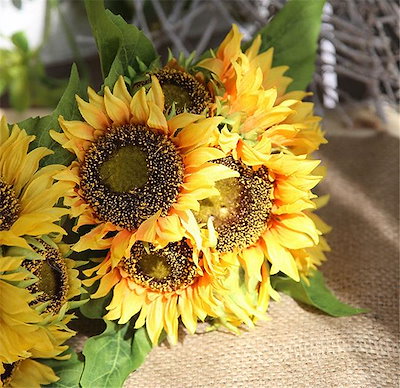 Qoo10 太陽の花 ドライフラワー 偽の花 装飾 ガーデニング Diy 工具