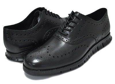 【コールハーン ゼログランド】COLE HAAN ZEROGRAND OX blk clsd/ho blk ワイズMEDIUM【ウィングチップ】COLE HAAN