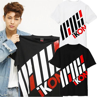 100棉 Ikon 日本 コンサート 同じスタイル 半袖 Tシャツ 応援 グッズ 演出服 男女兼用 日常服 衣装 K Pop 韓国ファション 着用 上着