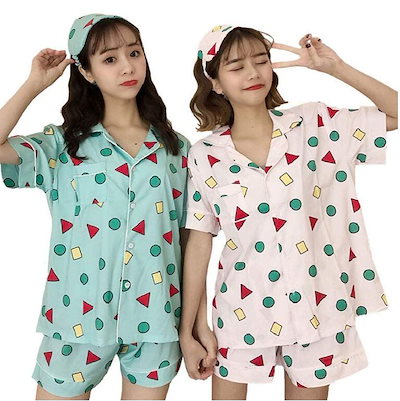 2020夏韓国ファッション クレヨンしんちゃん パジャマ大人可愛 パジャマ ルームウェアパジャマ パジャマ セットアップ レディースパジャマ 婦人ナイトウェア 上下セット 2点セット3点セット