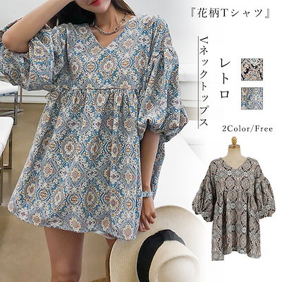 Qoo10 新品韓国ファッションレトロトップ レディース服