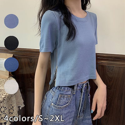 Qoo10 韓国ファッション無地半袖tシャツ レディース服