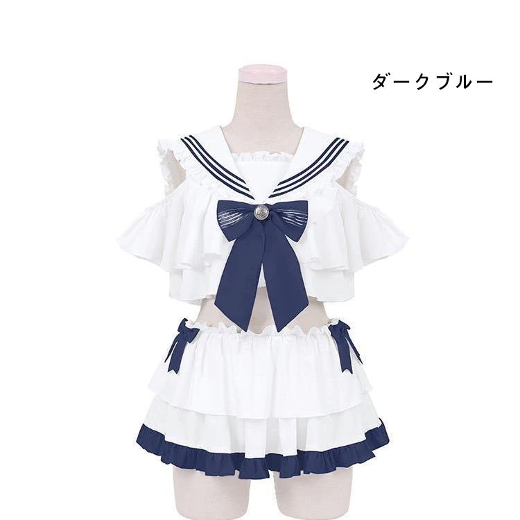 Qoo10 22新作 セーラ服水着夢かわいいゆめ