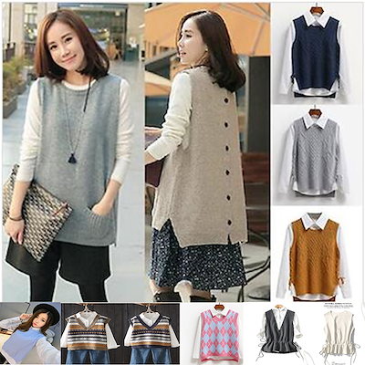 Qoo10 レディース セーター ニット ベスト レディース服 Qoo10 レディース セーター ニット ベスト レディース服