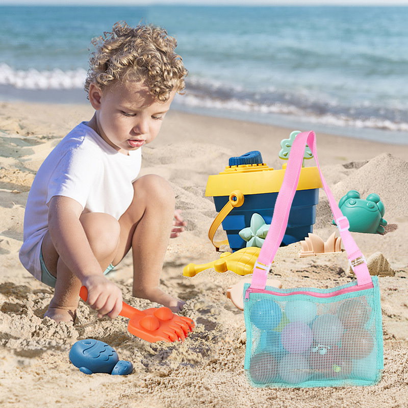 送料無料お手入れ要らず お砂場バッグ メッシュバッグ ビーチバッグ 子供 3点セット 砂遊び 水遊び おもちゃ収納袋