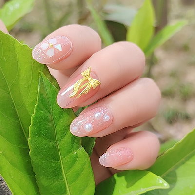 おトク 簡単貼るタイプ 39ネイルネイルアートパッチフェイクネイル完成したネイルステッカーを身に着けた和風メタル Www Desalvocontracting Com