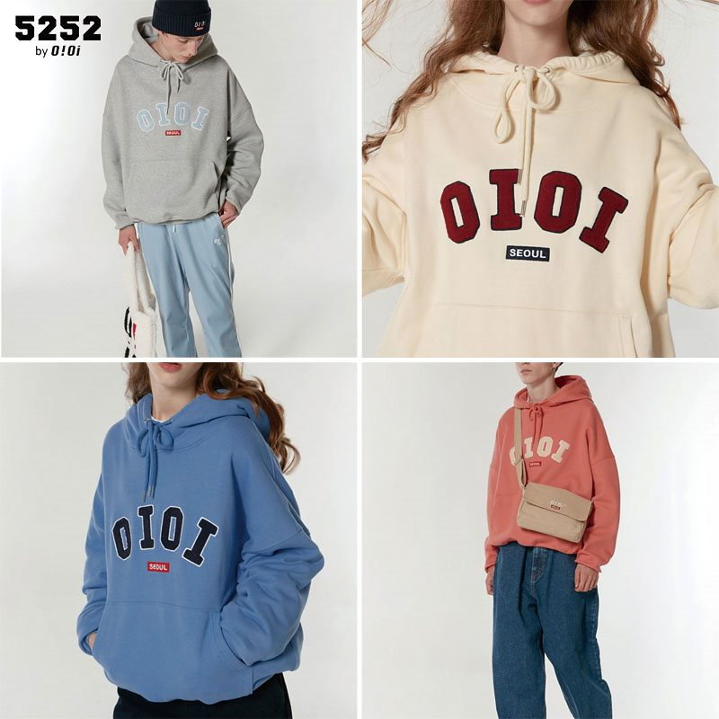 Qoo10 5252by Oioi Signature Hoodie 8色 パーカー フーディ Tシャツ 韓国ファッション レディース メンズ ユニセックス