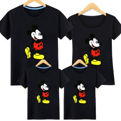 Qoo10 親子ペアルックカップル ミッキーｔシャツ メンズファッション