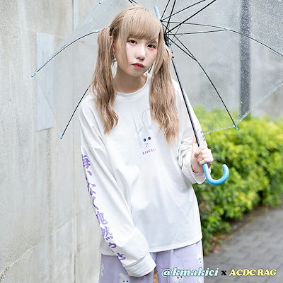 Qoo10 Acdc Rag くまきち ロングtシャツ 長袖 原宿 原 レディース服